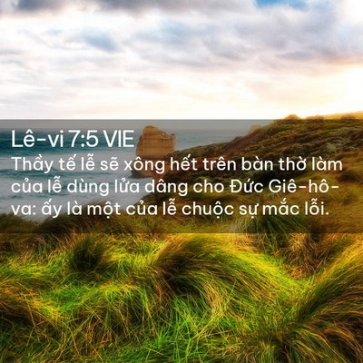 Picture 02 - Lê-vi 7:5 VIE - Thầy tế lễ sẽ xông hết trên bàn - Bible Verse Picture