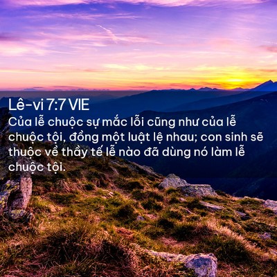Picture 02 - Lê-vi 7:7 VIE - Của lễ chuộc sự mắc lỗi cũng như - Bible Verse Picture