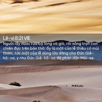 Picture 02 - Lê-vi 8:21 VIE - Người lấy nước rửa bộ lòng và giò, - Bible Verse Picture