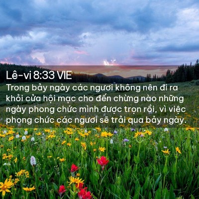 Picture 02 - Lê-vi 8:33 VIE - Trong bảy ngày các ngươi không nên đi ra - Bible Verse Picture