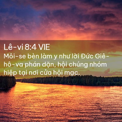 Picture 02 - Lê-vi 8:4 VIE - Môi-se bèn làm y như lời Đức Giê-hô-va - Bible Verse Picture