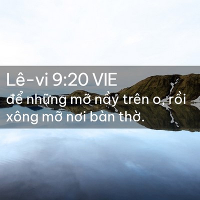 Picture 02 - Lê-vi 9:20 VIE - để những mỡ nầy trên o, rồi xông - Bible Verse Picture