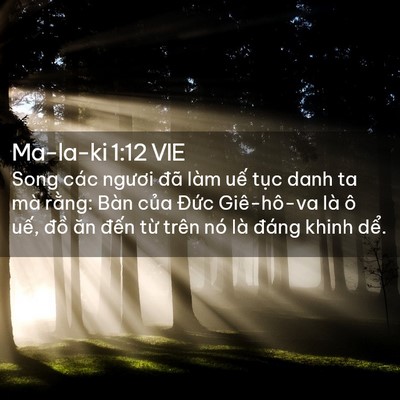 Picture 02 - Ma-la-ki 1:12 VIE - Song các ngươi đã làm uế tục danh ta - Bible Verse Picture