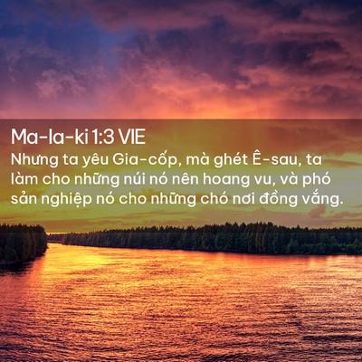 Picture 02 - Ma-la-ki 1:3 VIE - Nhưng ta yêu Gia-cốp, mà ghét Ê-sau, ta - Bible Verse Picture