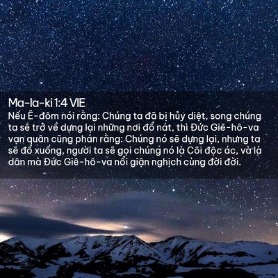 Picture 02 - Ma-la-ki 1:4 VIE - Nếu Ê-đôm nói rằng: Chúng ta đã bị - Bible Verse Picture