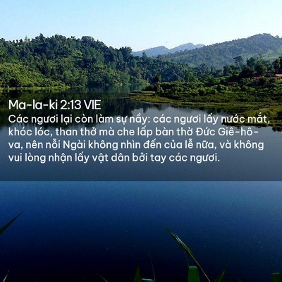 Picture 02 - Ma-la-ki 2:13 VIE - Các ngươi lại còn làm sự nầy: các - Bible Verse Picture