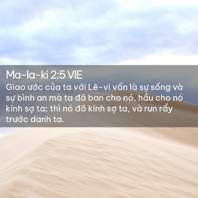 Picture 02 - Ma-la-ki 2:5 VIE - Giao ước của ta với Lê-vi vốn là sự - Bible Verse Picture