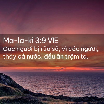 Picture 02 - Ma-la-ki 3:9 VIE - Các ngươi bị rủa sả, vì các ngươi, - Bible Verse Picture