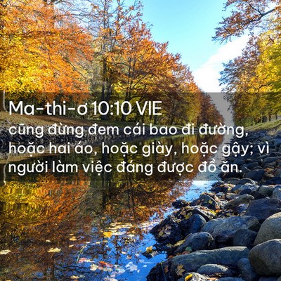 Picture 02 - Ma-thi-ơ 10:10 VIE - cũng đừng đem cái bao đi đường, hoặc - Bible Verse Picture