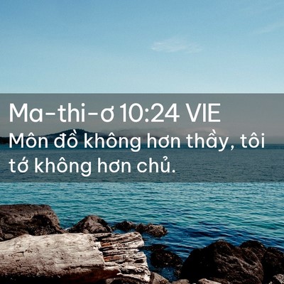 Picture 02 - Ma-thi-ơ 10:24 VIE - Môn đồ không hơn thầy, tôi tớ không - Bible Verse Picture