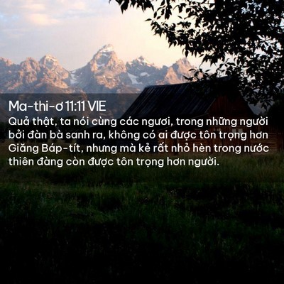 Picture 02 - Ma-thi-ơ 11:11 VIE - Quả thật, ta nói cùng các ngươi, trong - Bible Verse Picture