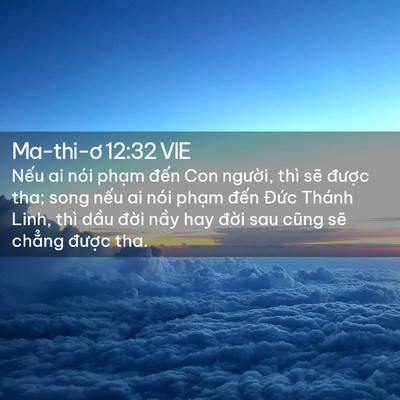 Picture 02 - Ma-thi-ơ 12:32 VIE - Nếu ai nói phạm đến Con người, thì - Bible Verse Picture