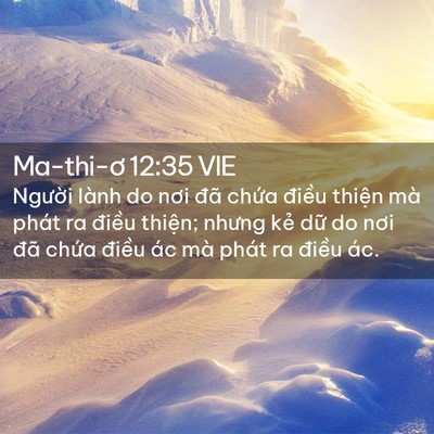 Picture 02 - Ma-thi-ơ 12:35 VIE - Người lành do nơi đã chứa điều - Bible Verse Picture