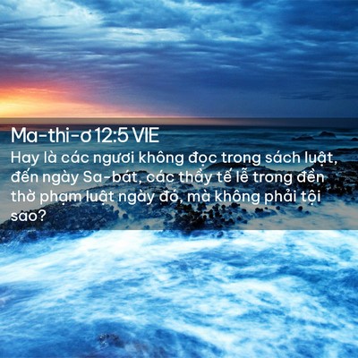 Picture 02 - Ma-thi-ơ 12:5 VIE - Hay là các ngươi không đọc trong sách - Bible Verse Picture