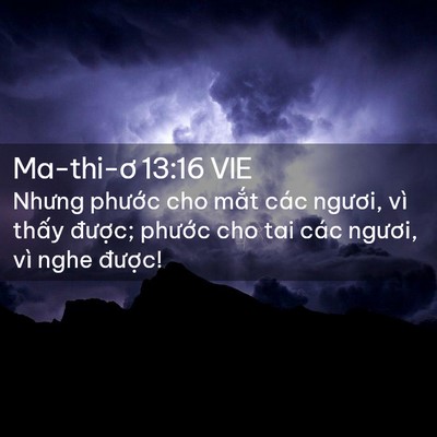 Picture 02 - Ma-thi-ơ 13:16 VIE - Nhưng phước cho mắt các ngươi, vì - Bible Verse Picture