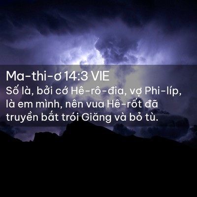 Picture 02 - Ma-thi-ơ 14:3 VIE - Số là, bởi cớ Hê-rô-đia, vợ Phi-líp, - Bible Verse Picture