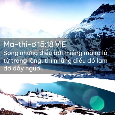 Picture 02 - Ma-thi-ơ 15:18 VIE - Song những điều bởi miệng mà ra là - Bible Verse Picture