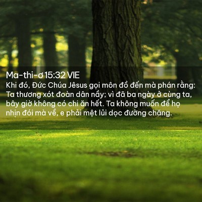 Picture 02 - Ma-thi-ơ 15:32 VIE - Khi đó, Đức Chúa Jêsus gọi môn đồ - Bible Verse Picture