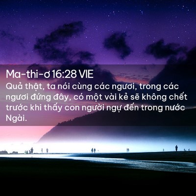 Picture 02 - Ma-thi-ơ 16:28 VIE - Quả thật, ta nói cùng các ngươi, trong - Bible Verse Picture