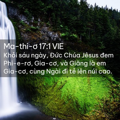 Picture 02 - Ma-thi-ơ 17:1 VIE - Khỏi sáu ngày, Đức Chúa Jêsus đem - Bible Verse Picture