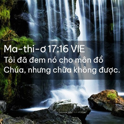 Picture 02 - Ma-thi-ơ 17:16 VIE - Tôi đã đem nó cho môn đồ Chúa, nhưng - Bible Verse Picture