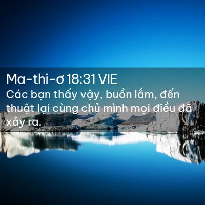 Picture 02 - Ma-thi-ơ 18:31 VIE - Các bạn thấy vậy, buồn lắm, đến - Bible Verse Picture