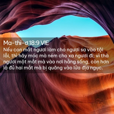 Picture 02 - Ma-thi-ơ 18:9 VIE - Nếu con mắt ngươi làm cho ngươi sa vào - Bible Verse Picture
