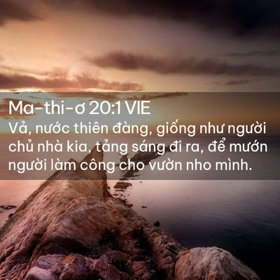 Picture 02 - Ma-thi-ơ 20:1 VIE - Vả, nước thiên đàng, giống như - Bible Verse Picture