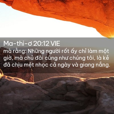 Picture 02 - Ma-thi-ơ 20:12 VIE - mà rằng: Những người rốt ấy chỉ - Bible Verse Picture