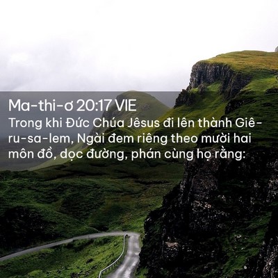 Picture 02 - Ma-thi-ơ 20:17 VIE - Trong khi Đức Chúa Jêsus đi lên thành - Bible Verse Picture