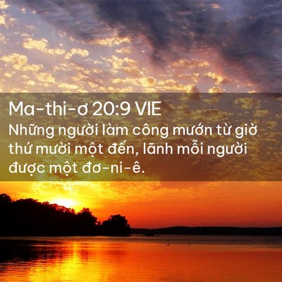 Picture 02 - Ma-thi-ơ 20:9 VIE - Những người làm công mướn từ giờ - Bible Verse Picture