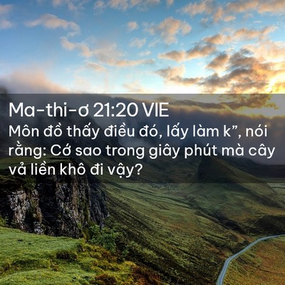 Picture 02 - Ma-thi-ơ 21:20 VIE - Môn đồ thấy điều đó, lấy làm k”, - Bible Verse Picture