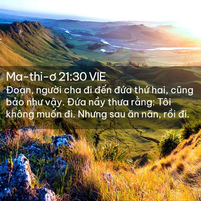 Picture 02 - Ma-thi-ơ 21:30 VIE - Đoạn, người cha đi đến đứa thứ - Bible Verse Picture