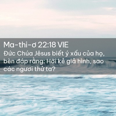 Picture 02 - Ma-thi-ơ 22:18 VIE - Đức Chúa Jêsus biết ý xấu của họ, - Bible Verse Picture