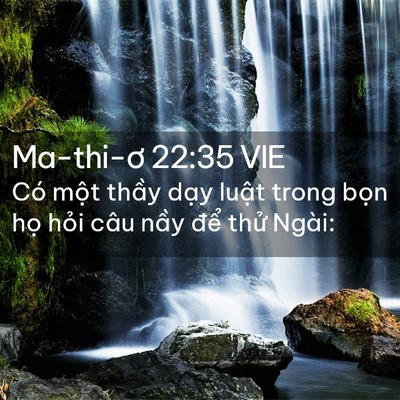 Picture 02 - Ma-thi-ơ 22:35 VIE - Có một thầy dạy luật trong bọn họ - Bible Verse Picture