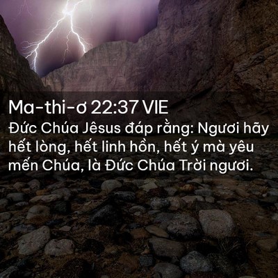 Picture 02 - Ma-thi-ơ 22:37 VIE - Đức Chúa Jêsus đáp rằng: Ngươi hãy - Bible Verse Picture