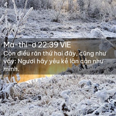 Picture 02 - Ma-thi-ơ 22:39 VIE - Còn điều răn thứ hai đây, cũng như - Bible Verse Picture