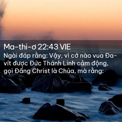 Picture 02 - Ma-thi-ơ 22:43 VIE - Ngài đáp rằng: Vậy, vì cớ nào vua - Bible Verse Picture