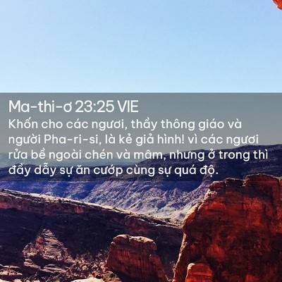 Picture 02 - Ma-thi-ơ 23:25 VIE - Khốn cho các ngươi, thầy thông giáo và - Bible Verse Picture