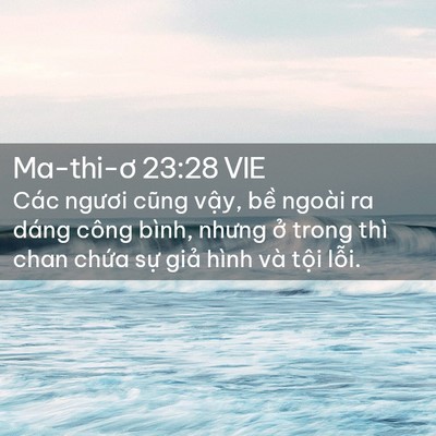 Picture 02 - Ma-thi-ơ 23:28 VIE - Các ngươi cũng vậy, bề ngoài ra dáng - Bible Verse Picture