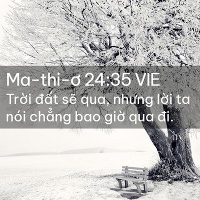 Picture 02 - Ma-thi-ơ 24:35 VIE - Trời đất sẽ qua, nhưng lời ta nói - Bible Verse Picture