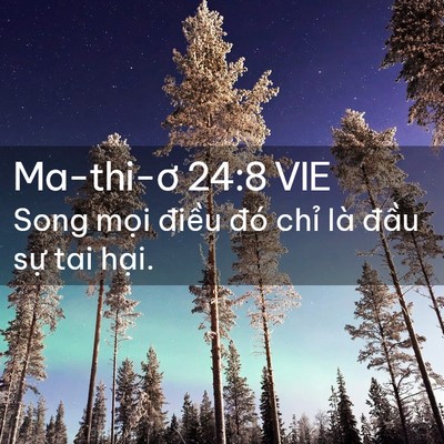 Picture 02 - Ma-thi-ơ 24:8 VIE - Song mọi điều đó chỉ là đầu sự tai - Bible Verse Picture