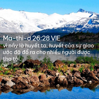 Picture 02 - Ma-thi-ơ 26:28 VIE - vì nầy là huyết ta, huyết của sự giao - Bible Verse Picture
