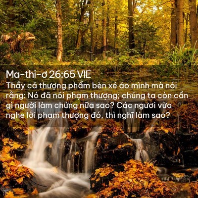 Picture 02 - Ma-thi-ơ 26:65 VIE - Thầy cả thượng phẩm bèn xé áo mình - Bible Verse Picture