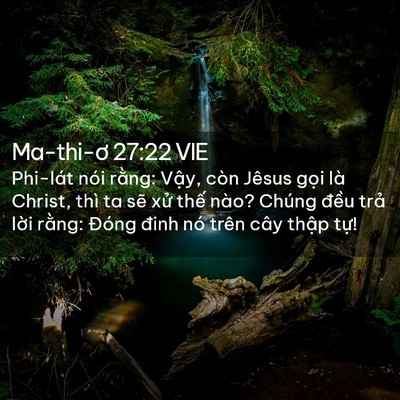 Picture 02 - Ma-thi-ơ 27:22 VIE - Phi-lát nói rằng: Vậy, còn Jêsus gọi - Bible Verse Picture