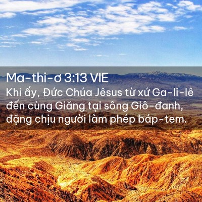 Picture 02 - Ma-thi-ơ 3:13 VIE - Khi ấy, Đức Chúa Jêsus từ xứ Ga-li-lê - Bible Verse Picture