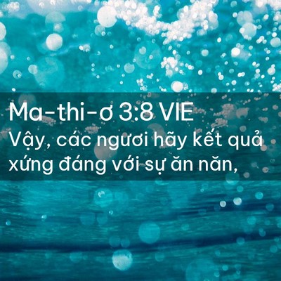Picture 02 - Ma-thi-ơ 3:8 VIE - Vậy, các ngươi hãy kết quả xứng - Bible Verse Picture
