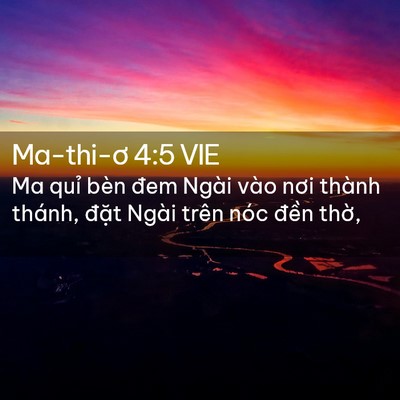 Picture 02 - Ma-thi-ơ 4:5 VIE - Ma quỉ bèn đem Ngài vào nơi thành thánh, - Bible Verse Picture