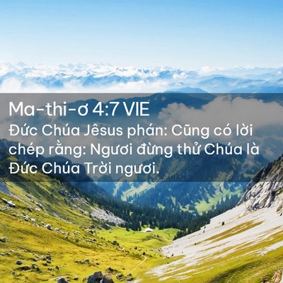 Picture 02 - Ma-thi-ơ 4:7 VIE - Đức Chúa Jêsus phán: Cũng có lời chép - Bible Verse Picture