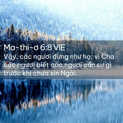 Picture 02 - Ma-thi-ơ 6:8 VIE - Vậy, các ngươi đừng như họ; vì Cha - Bible Verse Picture